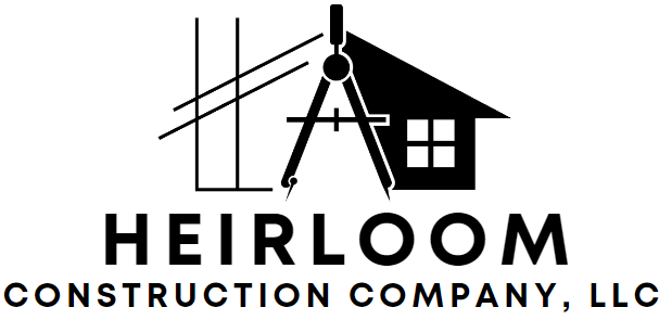 The logo for heir construction company, inc